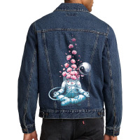 Astro Meditation Roses Men Denim Jacket | Artistshot