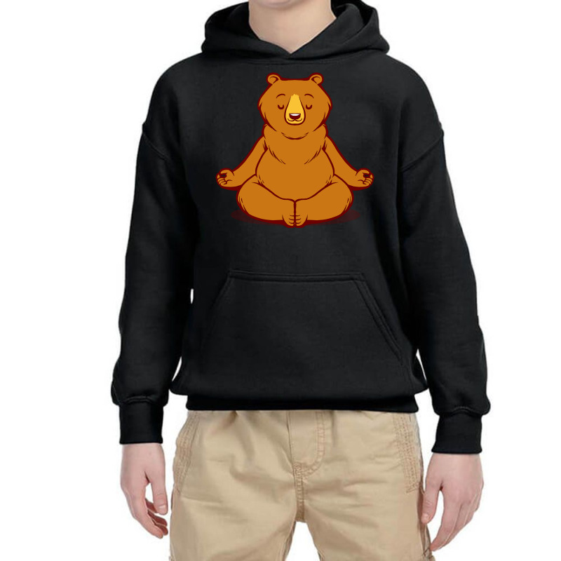 Bear Animals Meditation Zen Buddhism Youth Hoodie by Jeorge | Artistshot