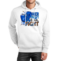 Her Fight Is Our Fight Colon Cancer Blue Ribbon Unisex Hoodie | Artistshot