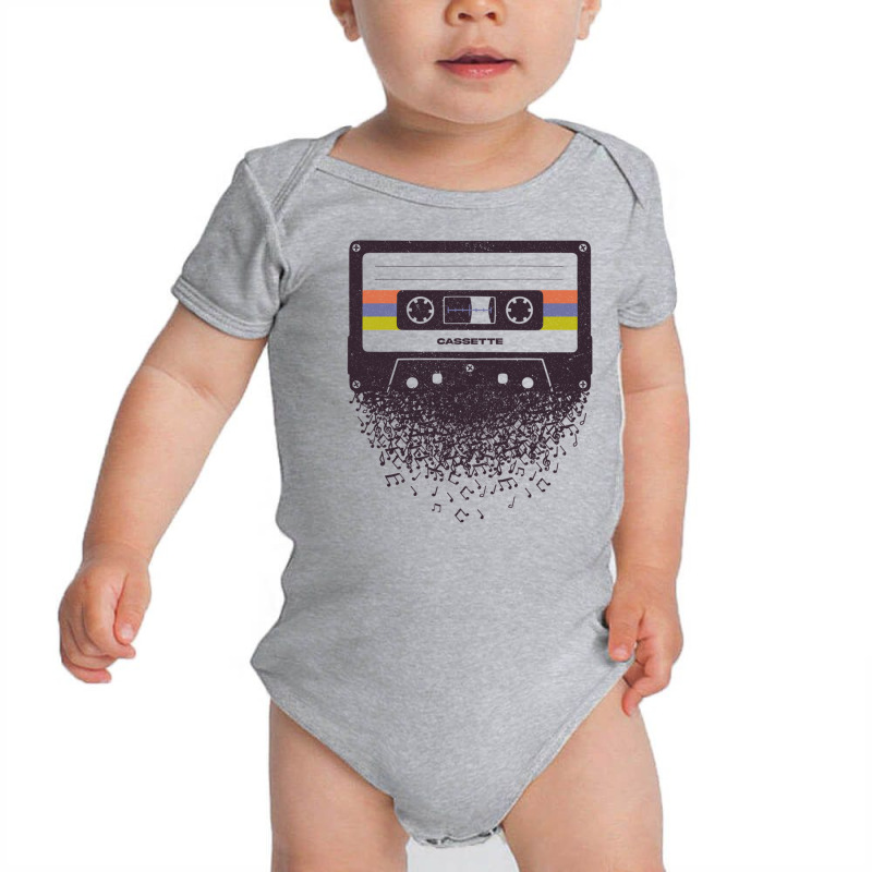 Cassette Swan Song Musical Notes Baby Bodysuit | Artistshot