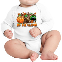 Tis' The Season Football Green Helmet Long Sleeve Baby Bodysuit | Artistshot