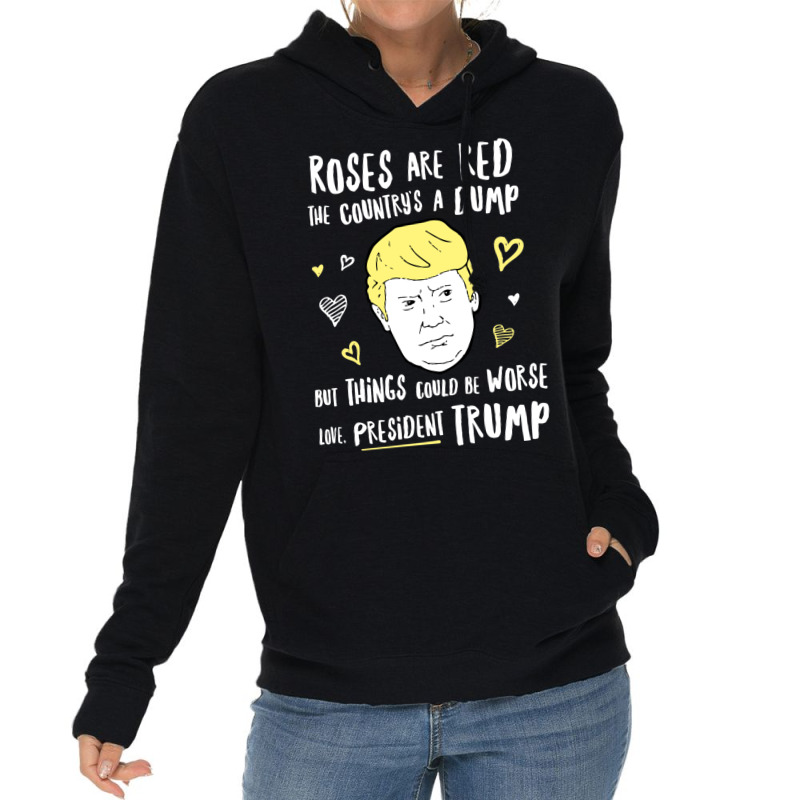 Donald Trump Valentines Day Card Lightweight Hoodie | Artistshot