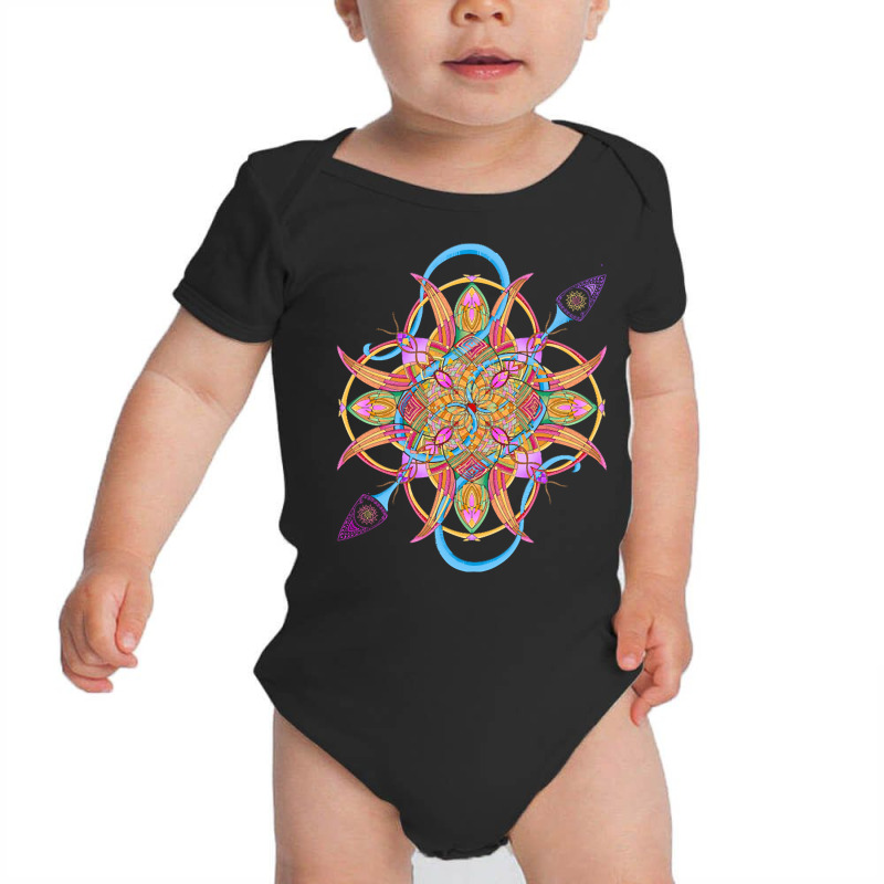 Mandala T  Shirt Tailed Mandala T  Shirt Baby Bodysuit | Artistshot