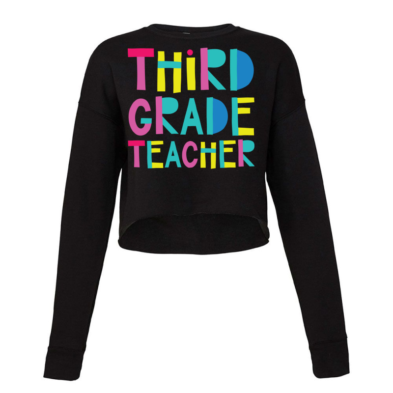 3rd Grade Teacher Gift Idea Cute Back To School Cropped Sweater by BetterManufaktur | Artistshot