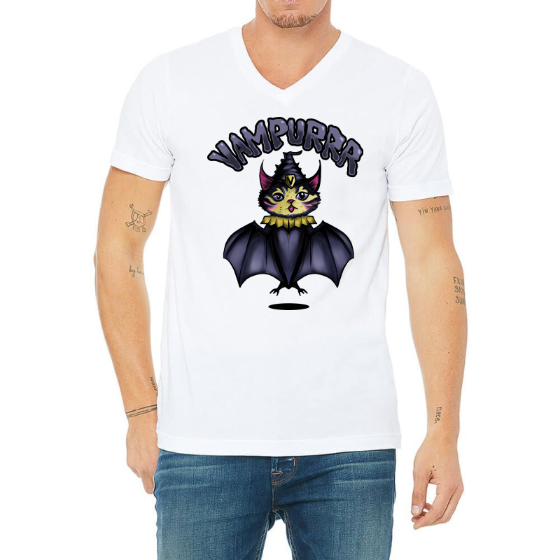 Vampurrr V-Neck Tee by Happo | Artistshot