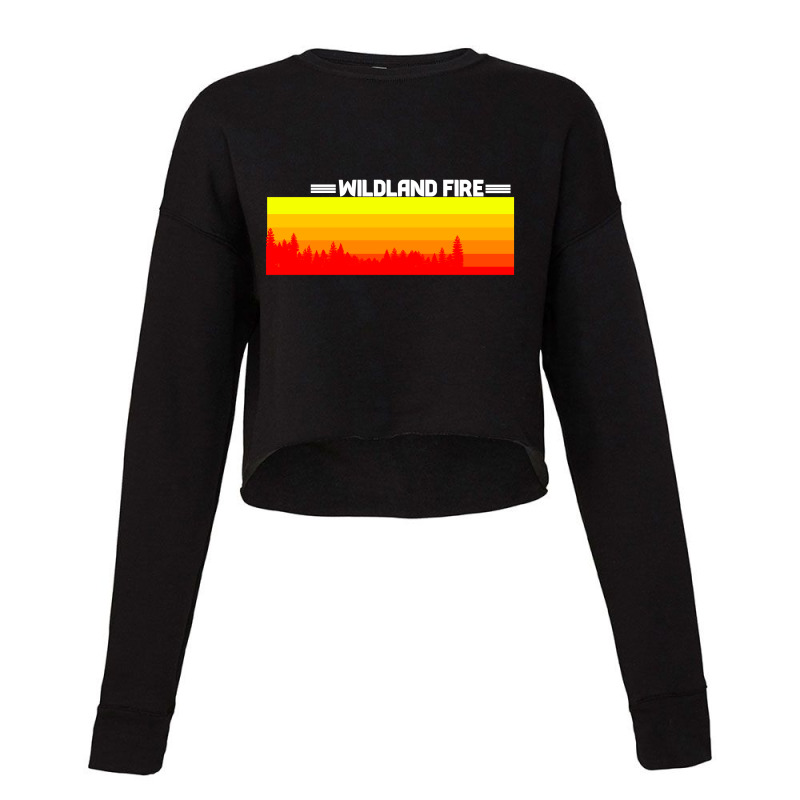 Wildland Fire Landscape Cropped Sweater by CloudyStars | Artistshot