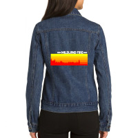 Wildland Fire Landscape Ladies Denim Jacket | Artistshot