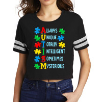 Cute Always Unique Totally Intelligent Mysterious Scorecard Crop Tee | Artistshot