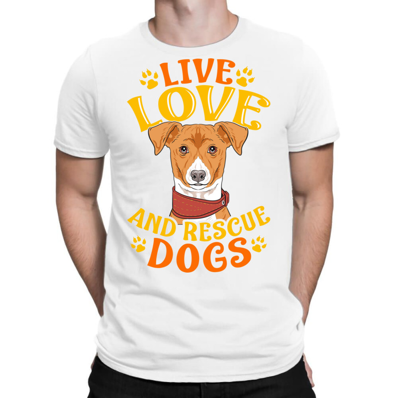 Cute   Funny Live, Love, Rescue Dogs Puppy Owners T-shirt | Artistshot