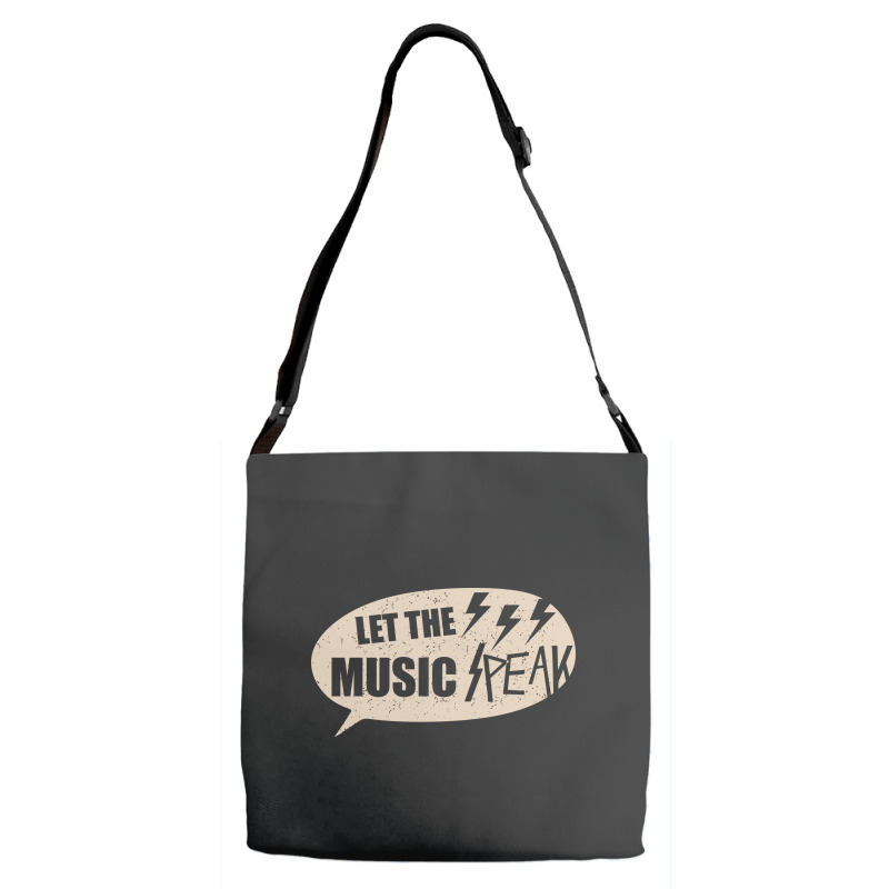 Let The Music Speak Adjustable Strap Totes | Artistshot