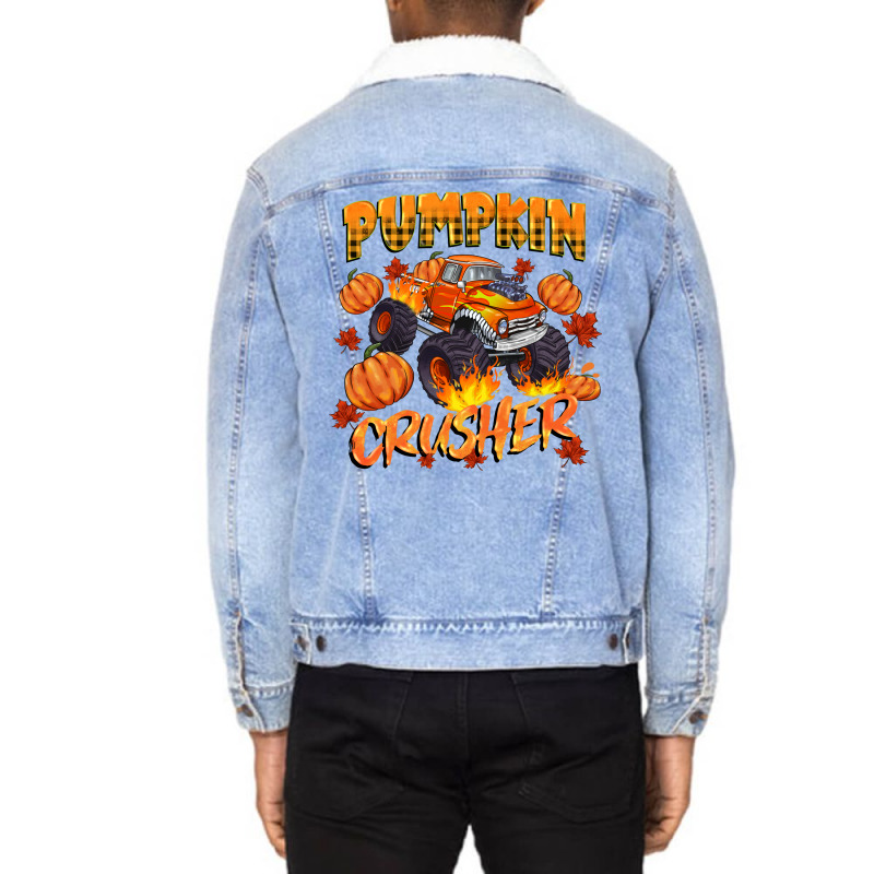 Pumpkin Crusher Unisex Sherpa-Lined Denim Jacket by Neo Western | Artistshot