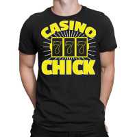 Awesome Casino Chick 7 7 7 Gambling Girl T-shirt | Artistshot