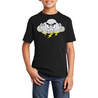 Angry Cloud With Lightning Thunderstorm Weather (2 Basic Youth T-shirt | Artistshot