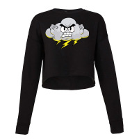 Angry Cloud With Lightning Thunderstorm Weather (2 Cropped Sweater | Artistshot