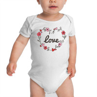 Adorable   Cute Love Flowery Flowers Love Heart Baby Bodysuit | Artistshot