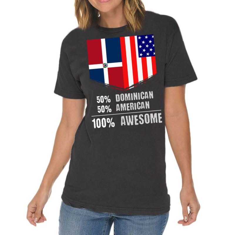 50 Dominican 50 American 100 Awesome Immigrant Vintage T-Shirt by the perfect present | Artistshot