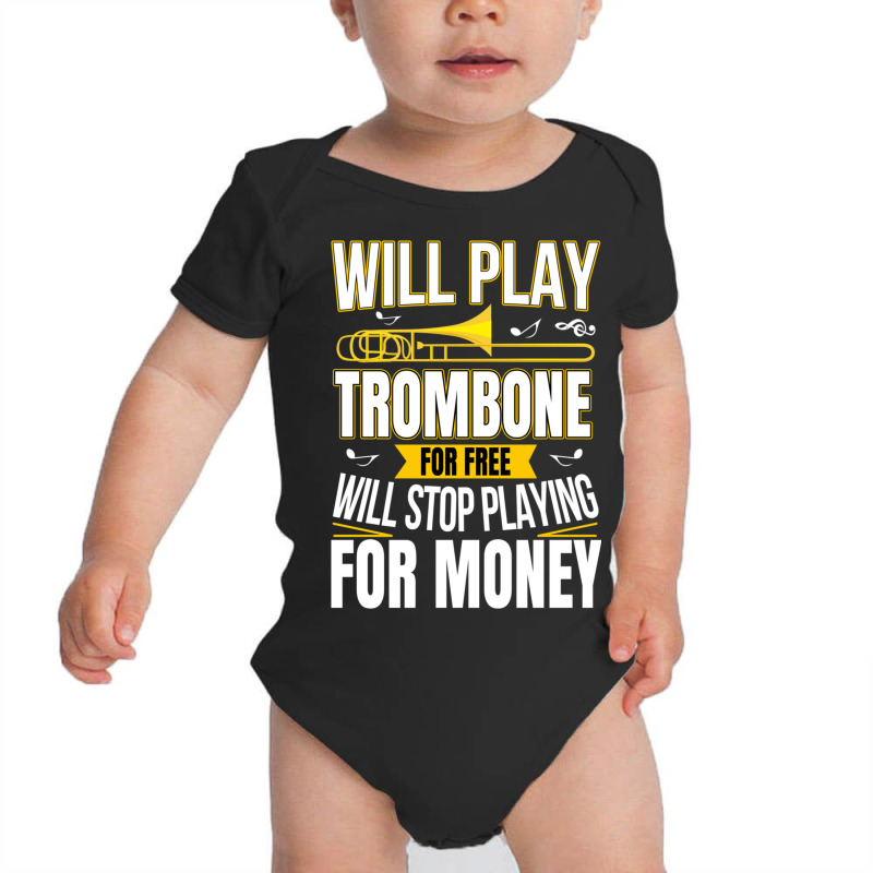 Trombone Orchestra Gift For Instrument Friends Who Baby Bodysuit by ChuArt. | Artistshot