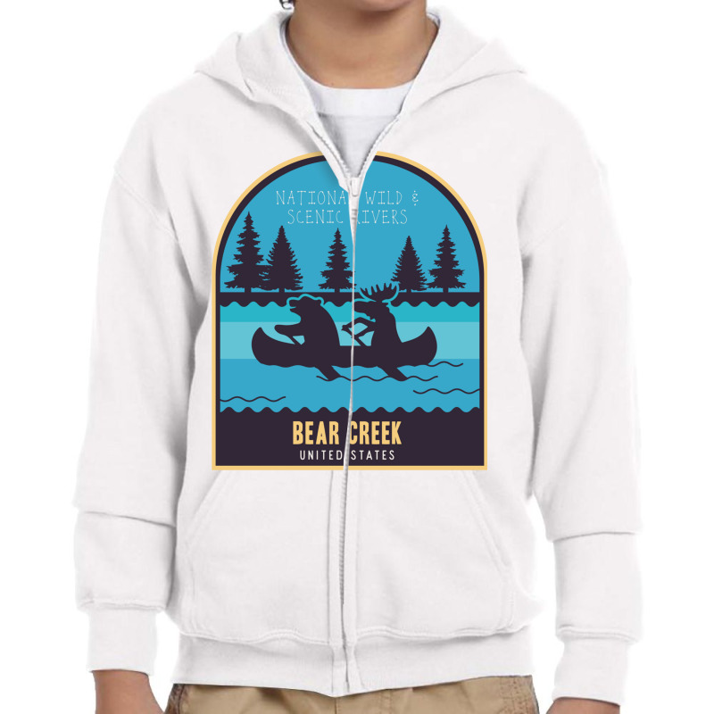 Bear Creek , National River In Usa Youth Zipper Hoodie by RozakArt | Artistshot