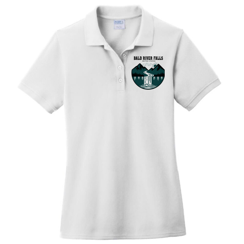 Bald River Falls United States Ladies Polo Shirt by RozakArt | Artistshot