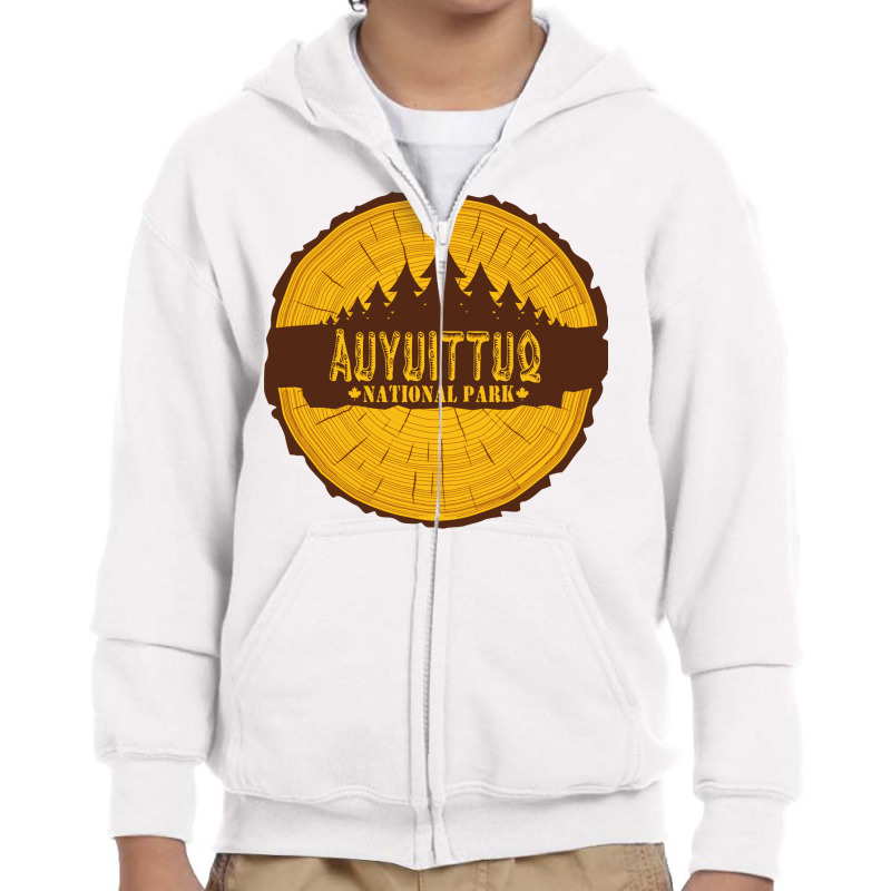 Auyuittug National Park Annual Ring Youth Zipper Hoodie by RozakArt | Artistshot