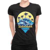 Bakersfield   California State,retro Beach Design Ladies Fitted T-shirt | Artistshot