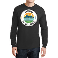 Angelina National Forest Retro Sign Long Sleeve Shirts | Artistshot