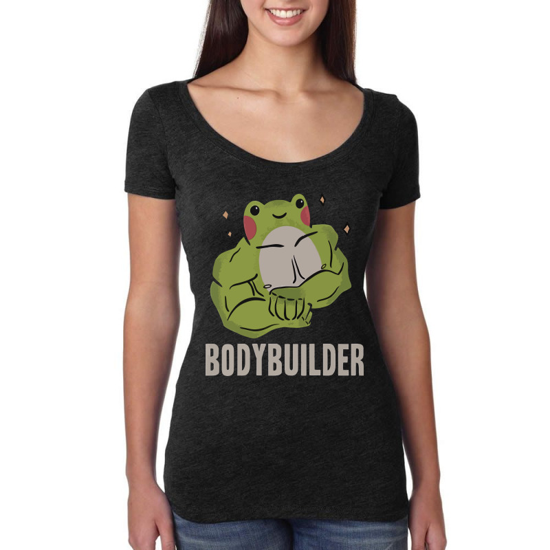 Bodybuilder Frog Women's Triblend Scoop T-shirt by avitendut | Artistshot