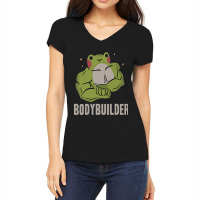 Bodybuilder Frog Women's V-neck T-shirt | Artistshot