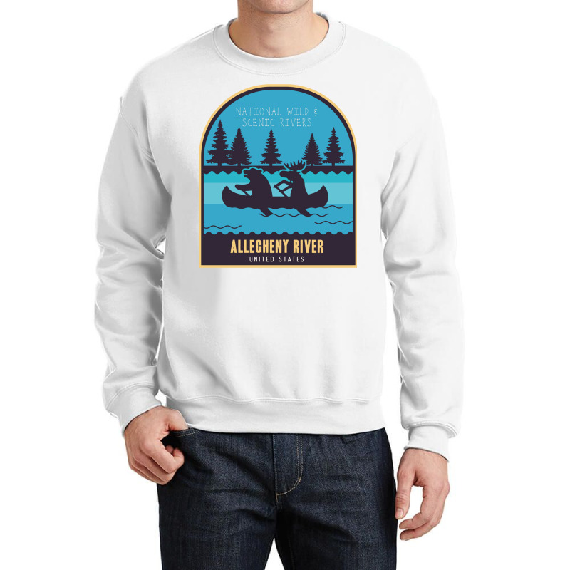 Allegheny River,national River In Usa Crewneck Sweatshirt by RozakArt | Artistshot