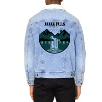 Akaka Falls United States Unisex Sherpa-lined Denim Jacket | Artistshot