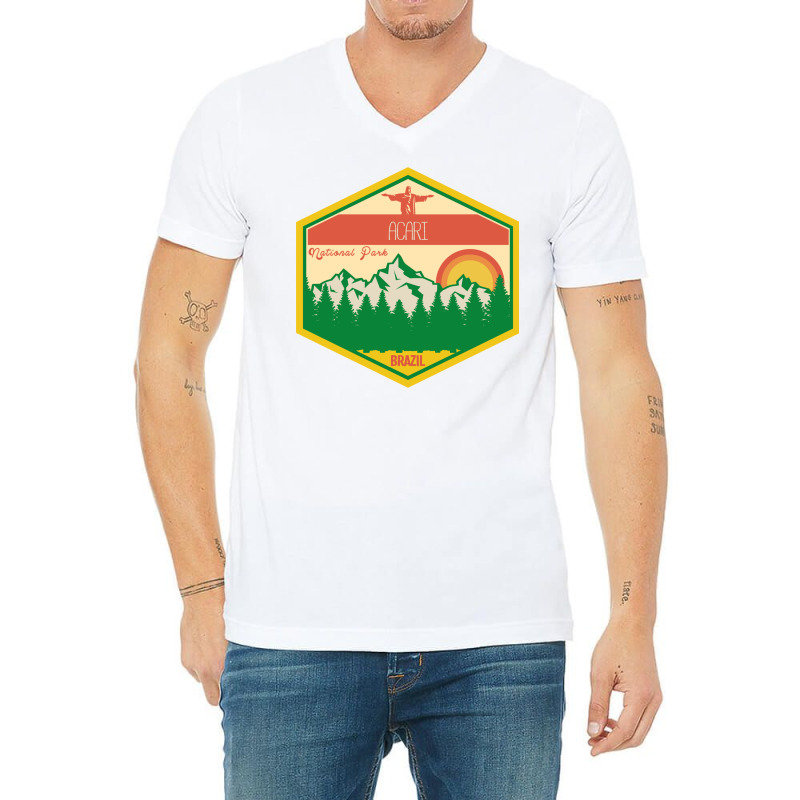 Acari National Park,retro Brazil V-neck Tee | Artistshot