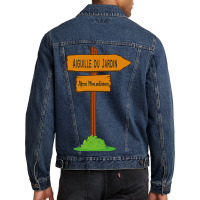 Aiguille Du Jardin, Alps Mountains Sign Men Denim Jacket | Artistshot