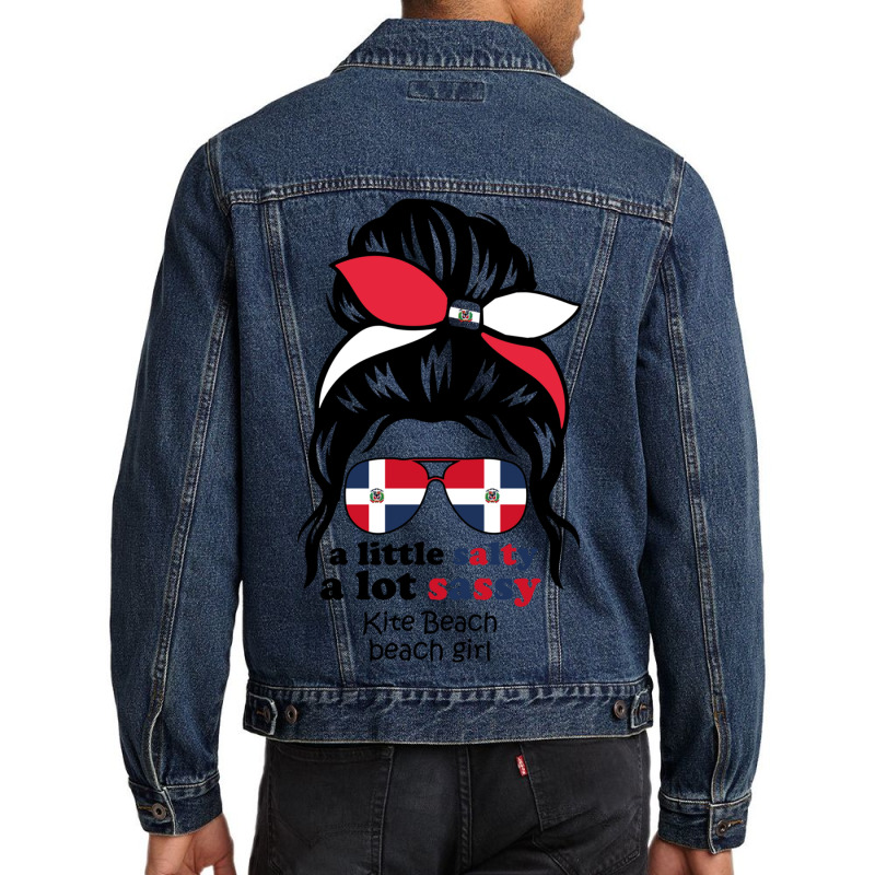 A Lot Sassy Dominican Beach Girl  Kite Beach Men Denim Jacket | Artistshot