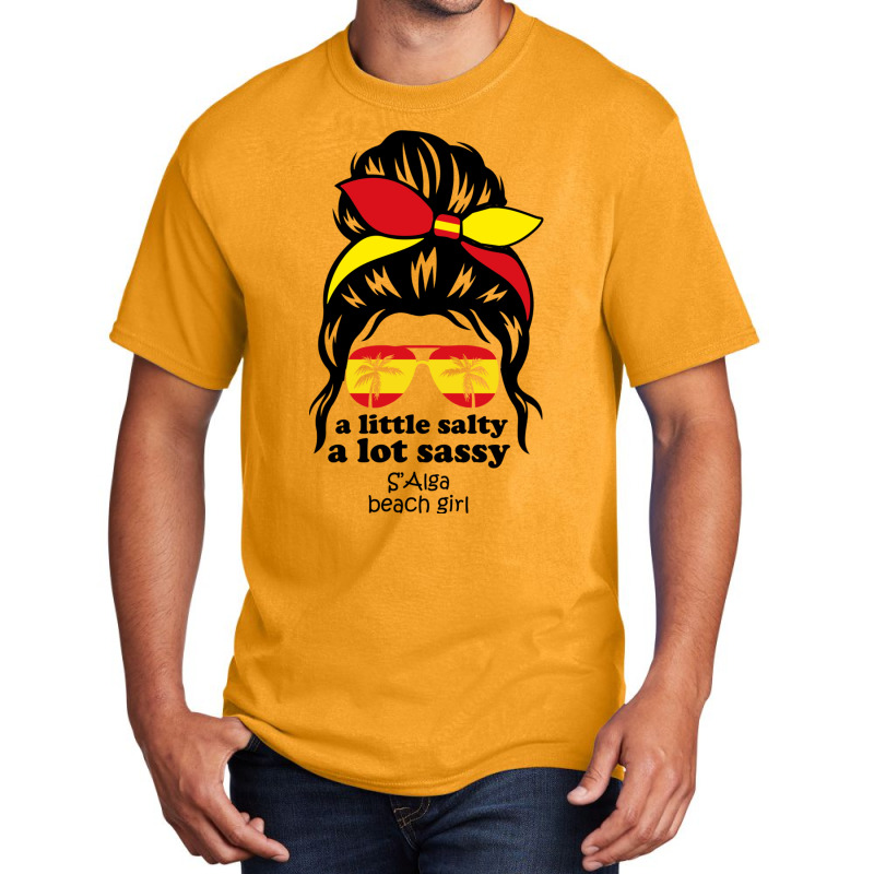 A Lot Sassy Beach Girl  S Alga Beach, Spain Basic T-shirt | Artistshot