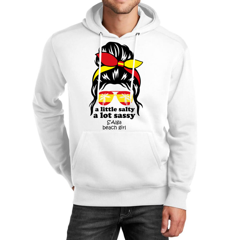 A Lot Sassy Beach Girl  S Alga Beach, Spain Unisex Hoodie | Artistshot