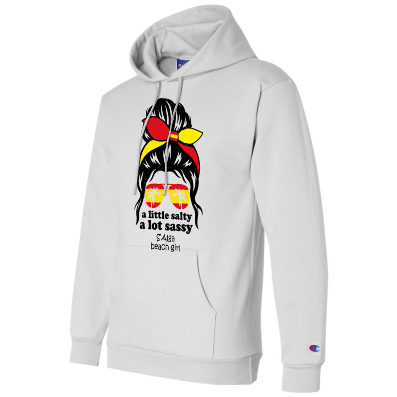 A Lot Sassy Beach Girl  S Alga Beach, Spain Champion Hoodie | Artistshot