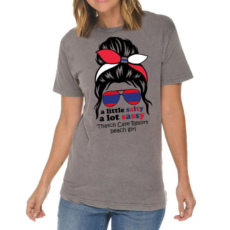 A Lot Sassy Beach Girl   Thatch Caye Resort Beach, Vintage T-shirt | Artistshot