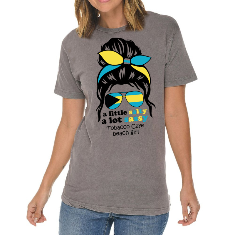 A Lot Sassy Beach Girl   Tobacco Caye Beach,bahama Vintage T-shirt | Artistshot