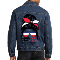 A Lot Sassy Beach Girl   Palombaggia,france Men Denim Jacket | Artistshot