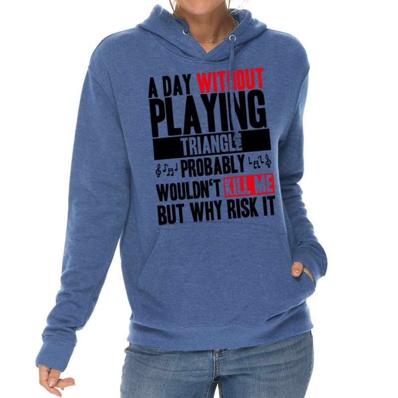 A Day Without Playing Triangle Funny Quote Lightweight Hoodie | Artistshot