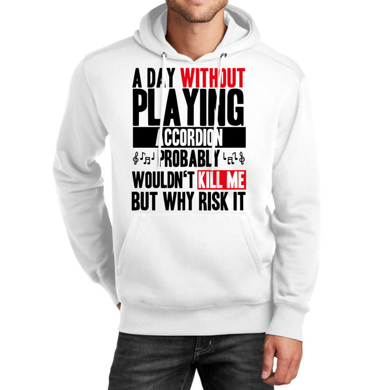 A Day Without Playing Accordion Funny Quote Unisex Hoodie | Artistshot