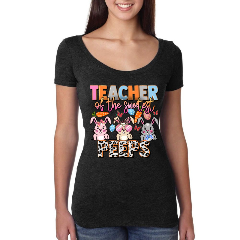 Teacher Of The Sweetest Peeps Women's Triblend Scoop T-shirt | Artistshot