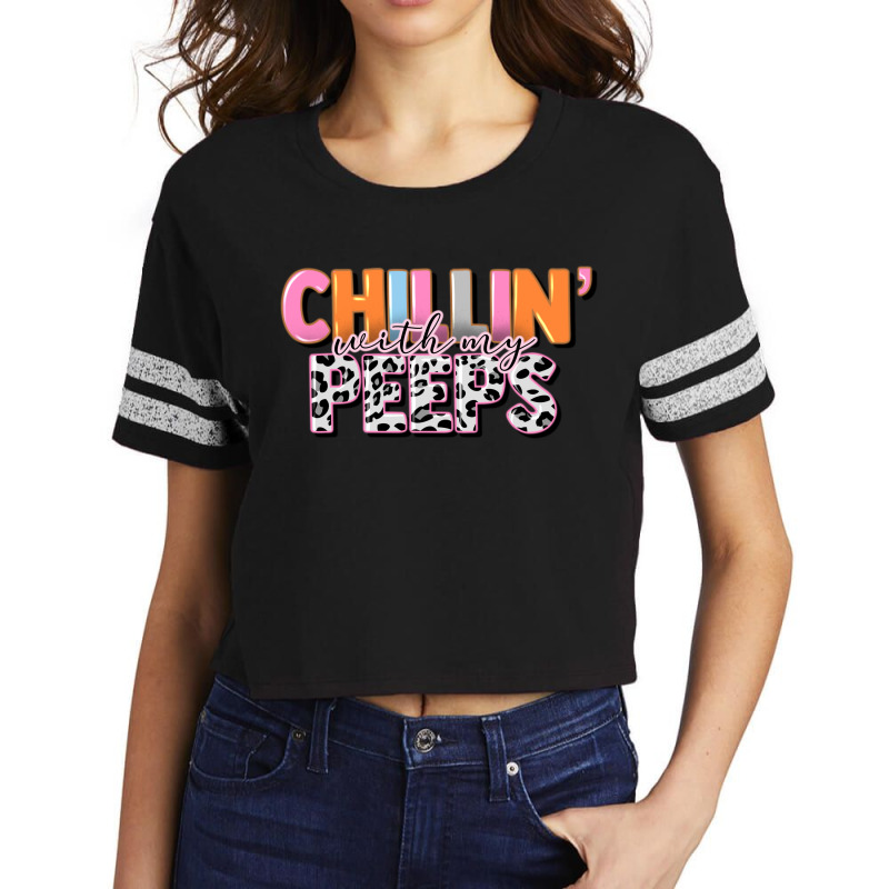 Chillin With My Peeps Scorecard Crop Tee | Artistshot