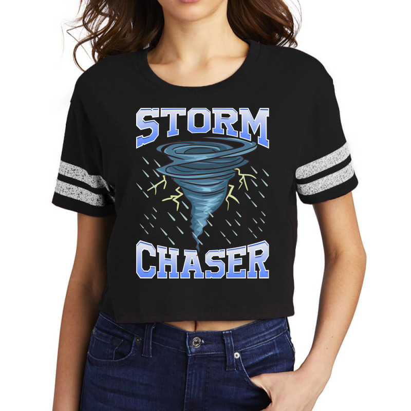 Storm Chaser Tornado Hurricane   Thunderstorm Scorecard Crop Tee by the perfect present | Artistshot