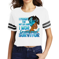 Cervical Cancer Survivor Black Woman Scorecard Crop Tee | Artistshot