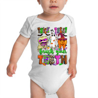 Trick Or Treat Brush Your Teeth Baby Bodysuit | Artistshot