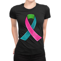 Metastatic Breast Cancer Ribbon Ladies Fitted T-shirt | Artistshot