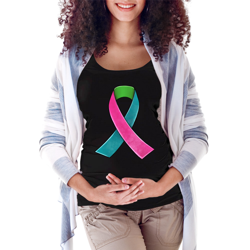 Metastatic Breast Cancer Ribbon Maternity Scoop Neck T-shirt by JahusDesignShop | Artistshot