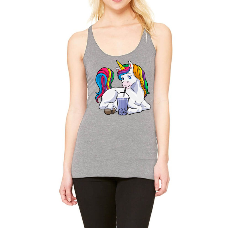 Bubble Tea Unicorn Boba Tea Gift Kawaii Unicorn Mi Racerback Tank by Ziz | Artistshot