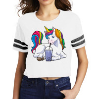 Bubble Tea Unicorn Boba Tea Gift Kawaii Unicorn Mi Scorecard Crop Tee | Artistshot